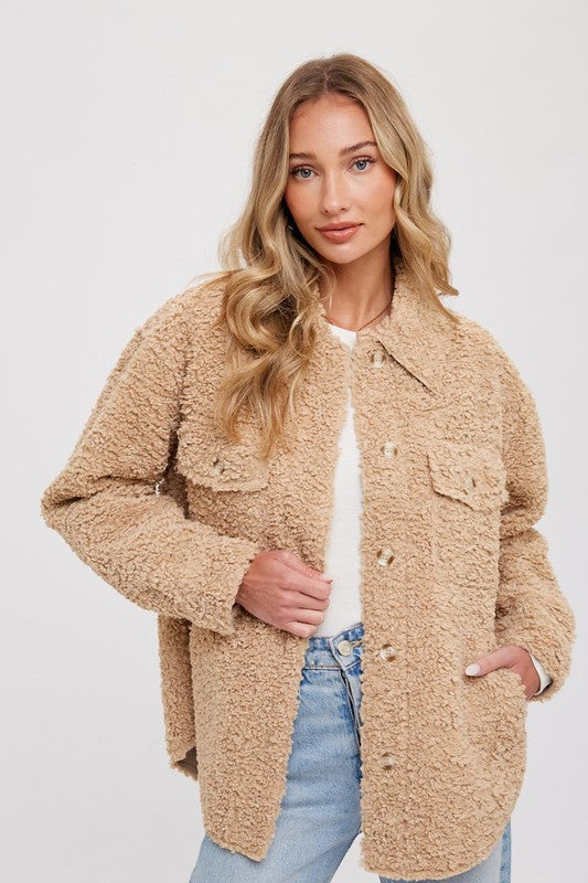Brynlee Boucle Shacket
