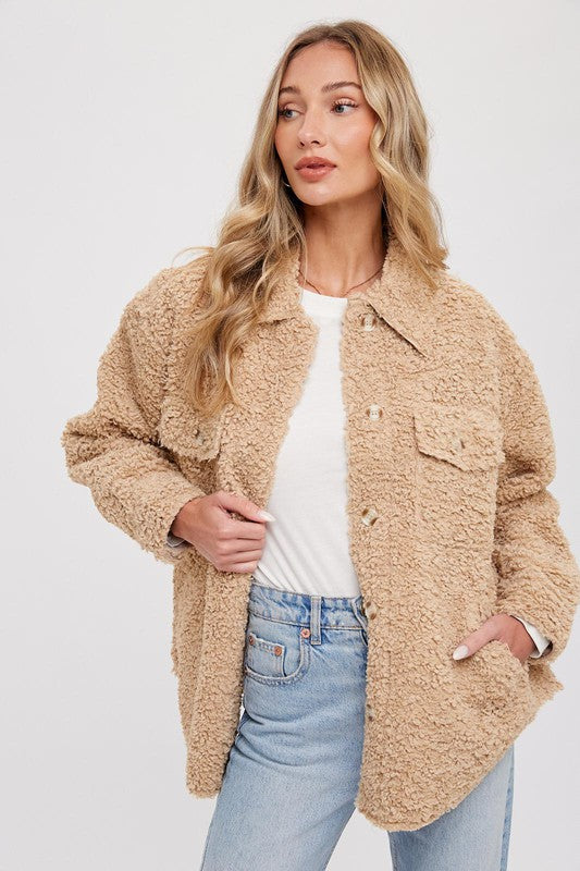 Brynlee Boucle Shacket