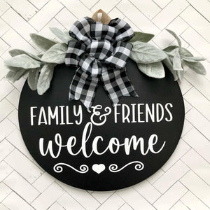 Door Hanger Family and Friends Welcome