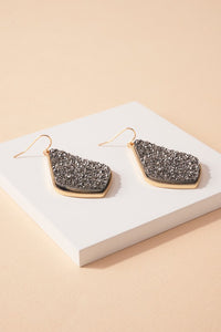 Tear Drop Druzy Stone Earrings (3 Colors)