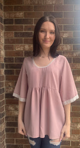 Pompom Babydoll Top