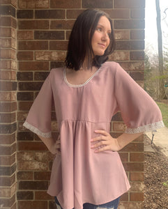 Pompom Babydoll Top