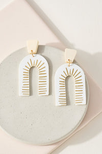 Abstract Arch Earrings (4 Colors)