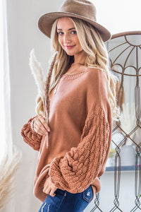 Baylin Bubble Sleeve Sweater