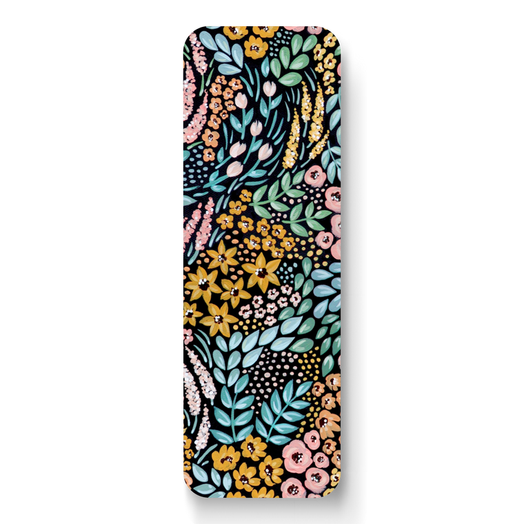 Black Floral Bookmark