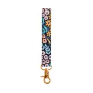 Black Floral Keychain