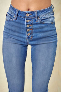 Haddie High Rise Button Fly Skinny