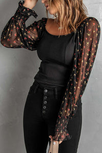 Florencia Floral Mesh Top