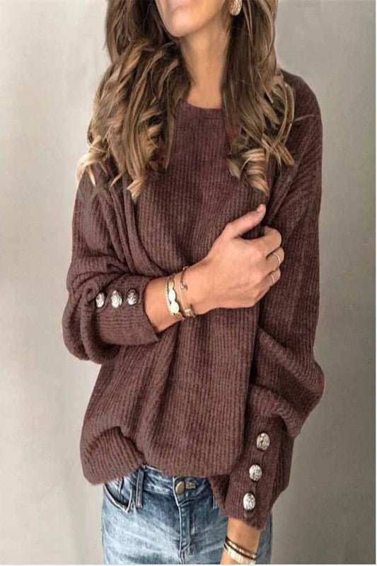 Beth Button Sweater