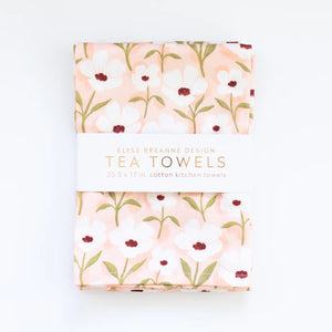 White Anemone Tea Towels