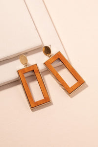 Rectangular Wood Earrings (3 Colors)